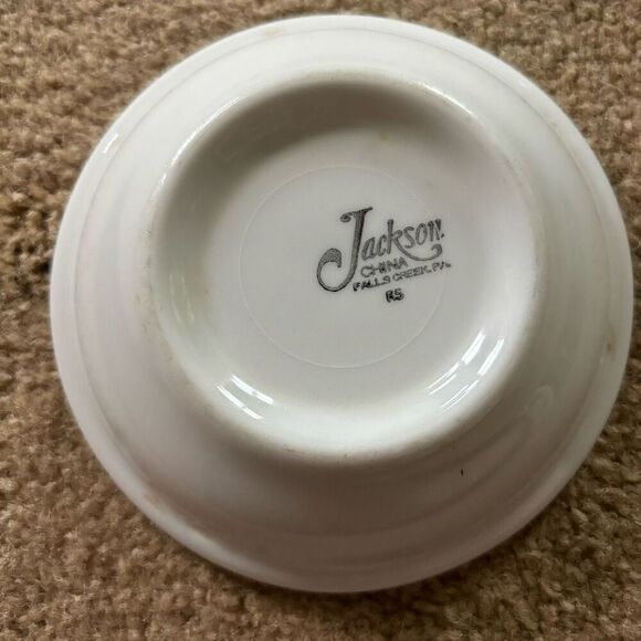 Jackson China 4 3/4” Small Gray Rimmed Bowl Restaurant Ware - Picture 3 of 4